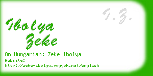 ibolya zeke business card